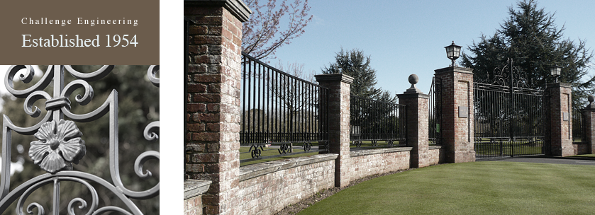 traditional wrought iron gates & railings for an estate in the New Forest