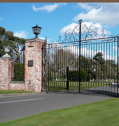 wrought iron gates in traditional English style